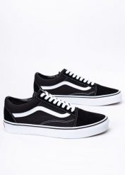 Tenisówki Vans Old Skool Czarne (VN000D3HY281). Czarne trampki i tenisówki damskie Vans, bez wzorów, z gumy, sportowe, bez zapięcia. Za 279.99 zł.
