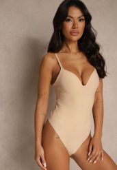 Beżowe Body Modelujące Halatila. Brązowe bielizna wyszczuplająca Renee, z jeansu. Za 79.99 zł.