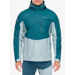 Kurtka przeciwdeszczowa męska Columbia Pouring Adventure III Jacket. Niebieskie kurtki męskie Columbia, m, bez wzorów, trekkingowe. Za 406.99 zł.