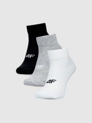 4F Skarpetki casual za kostkę (3-pack) męskie - multikolor 39-42. Skarpety męskie 4f, bez wzorów, z bawełny. Za 49.99 zł.