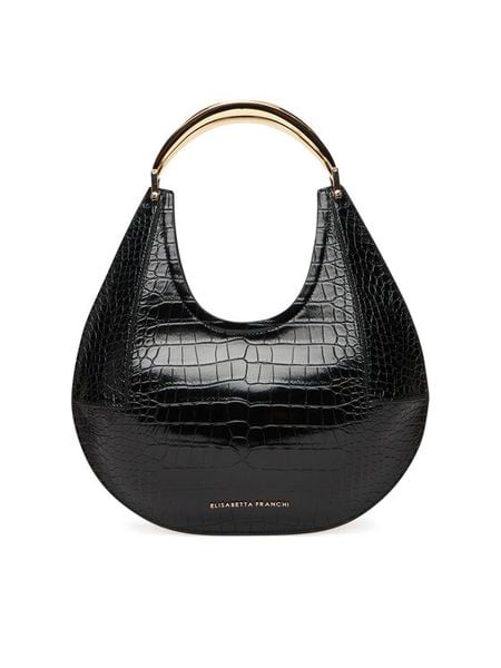 Elisabetta Franchi Torebka BS-28A 56E2-V520 Czarny. Czarne torebki do ręki damskie Elisabetta Franchi, bez wzorów, ze skóry, bez dodatków. Za 2,259.00 zł.