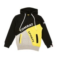 Bluza z kaptur na co dzień na siłownię. Żółte bluzy męskie LEONE 1947 APPAREL, bez wzorów, bez kaptura. Za 105.21 zł.