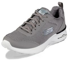 Buty Skech-Air Dynamight-Fast Brak Rozmiar 37 Szary - 12947-GRY. Szare obuwie sportowe damskie Skechers, bez wzorów, na fitness i siłownię. Za 279.00 zł.