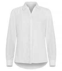 Clique Bluzka Libby biała z lekkiego poliestru. Białe bluzki damskie CLIQUE, xl, bez wzorów, z materiału, bez kołnierzyka, bez ramiączek. Za 212.53 zł.