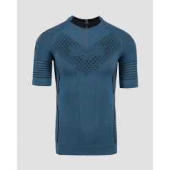 Koszulka biegowa męska X-Bionic Twyce Race Shirt SS Blue. Niebieskie buty sportowe męskie X Bionic, m, bez wzorów, bez kołnierzyka, bez ramiączek, rowerowe. W wyprzedaży za 360.00 zł.
