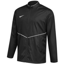 Kurtka męska Nike Park 26 Rain. Czarne kurtki sportowe męskie Nike, m, bez wzorów, z materiału, na fitness i siłownię. Za 141.99 zł.