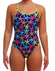 Strój do pływania menstruacyjny FUNKITA Starry Night - Diamond Secure. Brązowe kostiumy jednoczęściowe damskie FUNKITA, l, bez wzorów, z elastanu, wakacyjne, do pływania. Za 289.00 zł.