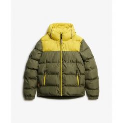 Kurtka puchowa Superdry Shooting. Zielone kurtki męskie Superdry., na zimę, m, bez wzorów, z puchu, klasyczne, z kapturem. Za 650.35 zł.