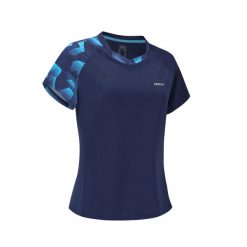 Koszulka do badmintona damska Perfly Lite 560. Czarne koszulki sportowe damskie PERFLY, l, bez wzorów, z elastanu, sportowe, bez kołnierzyka. Za 79.99 zł.