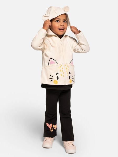 Coccodrillo Bluza WC4132401CEN Écru Regular Fit. Bluzy dla dziewczynek COCCODRILLO, bez wzorów, z bawełny, bez ramiączek, bez kaptura. Za 59.99 zł.