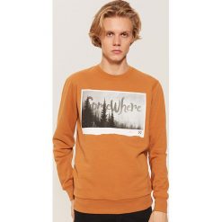 Bluza z fotonadrukiem - Brązowy. Brązowe bluzy męskie House. Za 79.99 zł.