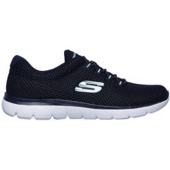 Buty sportowe damskie Skechers Summits-quick Lapse. Niebieskie obuwie sportowe damskie Skechers, bez wzorów, z materiału. Za 490.00 zł.