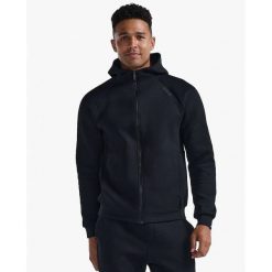 Bluza z kapturem z pełnym zamkiem błyskawicznym 2XU Commute. Czarne bluzy męskie 2XU, m, bez wzorów, z polaru, z kapturem. Za 501.50 zł.
