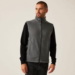 Kamizelka robocza męska Micro. Szare kurtki męskie Regatta, m, bez wzorów, biznesowe, bez kaptura. W wyprzedaży za 119.99 zł.