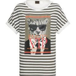 Shirt bonprix biel wełny z nadrukiem. Bluzki damskie bonprix. Za 41.99 zł.