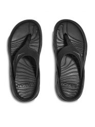 Hoka Japonki Ora Recovery Flip 1117910 Czarny. Czarne klapki damskie HOKA, bez wzorów, z materiału, bez obcasa. Za 199.99 zł.