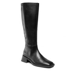 Kozaki Vagabond Shoemakers. Czarne kozaki damskie Vagabond Shoemakers, bez obcasa, na słupku. Za 909.99 zł.