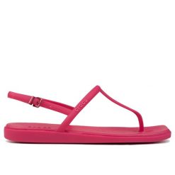 Sandały damskie Crocs MIAMI THONG FLIP. Czerwone skarpety damskie Crocs, bez wzorów. W wyprzedaży za 149.00 zł.