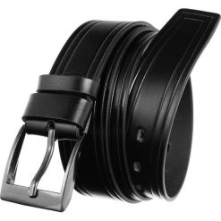 Pasek męski czarny Rovicky PRS-05-G. Czarne paski damskie ROVICKY, bez wzorów, ze skóry, eleganckie. Za 49.99 zł.