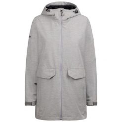 Trespass Crystals — damska kurtka przeciwdeszczowa Platinum Marl. Szare kurtki damskie Trespass, xl, bez wzorów, z meshu, bez kaptura. Za 289.99 zł.