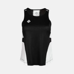 SPEZIA Technical Tank Top – lekki, oddychający i szybkoschnący. Czarne koszulki sportowe damskie IZAS, bez wzorów, sportowe, bez kołnierzyka. Za 139.09 zł.