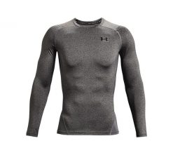 Bluza męskie Under Armour Heatgear Compression Longsleeve. Czarne bluzki z długim rękawem męskie Under Armour, m, bez wzorów, z materiału, bez kołnierzyka. Za 190.00 zł.