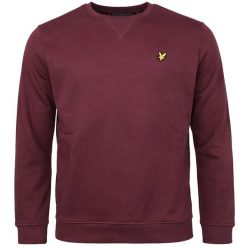 Bluza z okrągłym dekoltem Lyle & Scott. Czerwone bluzy sportowe męskie LYLE AND SCOTT, m, bez wzorów, z materiału, bez kaptura. Za 336.95 zł.