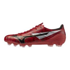 Buty piłkarskie Mizuno Alpha 2 Pro FG. Czarne buty sportowe męskie Mizuno, bez zapięcia, do piłki nożnej. Za 668.00 zł.