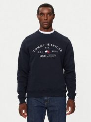 Tommy Hilfiger Bluza MW0MW35526 Granatowy Regular Fit. Niebieskie bluzy męskie Tommy Hilfiger, m, bez wzorów, z bawełny, bez kaptura. Za 449.99 zł.