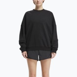 Bluza damska Reebok Lux Oversized. Czarne bluzy damskie Reebok, bez wzorów, bez kaptura. Za 189.99 zł.