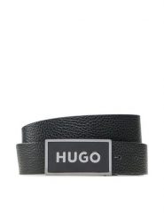 Hugo Pasek Męski 50492032 Czarny. Czarne paski damskie Hugo, bez wzorów, ze skóry. Za 229.99 zł.