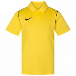 Koszulka Chłopak Nike Park 20 żółty. Żółte t-shirty dla chłopców Nike, bez wzorów, z materiału, bez ramiączek. Za 89.99 zł.