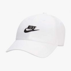 Czapka Nike Club Unstructured Futura Wash Cap, Dla obu płci. Białe czapki i kapelusze męskie Nike, bez wzorów, z bawełny, sportowe. Za 290.00 zł.