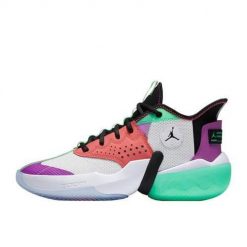 Buty koszykarskie męskie Nike Air Jordan React Elevation. Brązowe buty sportowe męskie Nike, z materiału, bez zapięcia, do koszykówki, Nike Air Jordan. Za 839.99 zł.