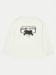 NAME IT Bluzka 13231403 Écru Box Fit. T-shirty dla chłopców Name it, bez wzorów, z bawełny, bez ramiączek. Za 39.99 zł.