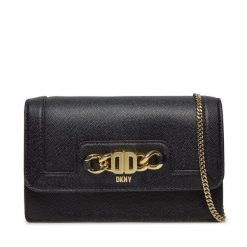 Torebka DKNY. Czarne torebki do ręki damskie DKNY, bez wzorów, wizytowe, bez dodatków. Za 849.99 zł.