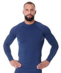 Bluza męska termoaktywna Brubeck EXTREME THERMO. Niebieskie bluzy męskie Brubeck, na zimę, m, bez wzorów, z materiału, bez kaptura. Za 208.99 zł.