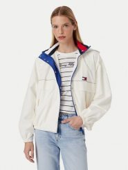 Tommy Jeans Wiatrówka Regatta DW0DW22915 Biały Oversize. Białe kurtki damskie Tommy Jeans, l, bez wzorów, z jeansu, bez kaptura. Za 949.99 zł.
