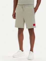 HUGO Szorty sportowe Diz222 50466196 Zielony jasny Regular Fit. Zielone krótkie spodenki sportowe męskie Hugo, l, bez wzorów, z bawełny. Za 349.99 zł.