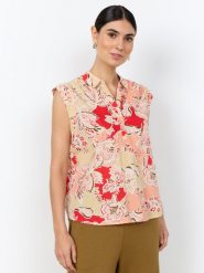Soyaconcept® Bluzka z krótkim rękawem - Faldine Kobiety Bawełna (100%) wielokolorowy, XXL. Bluzki damskie xxl, bez wzorów, z bawełny, eleganckie, bez kołnierzyka, bez ramiączek. Za 169.95 zł.