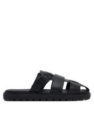 Calvin Klein Jeans Klapki Sq Molded Sandal Fisherman YM0YM01220 Czarny. Czarne klapki męskie Calvin Klein Jeans, z jeansu. Za 259.99 zł.