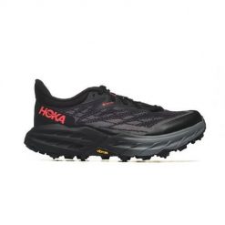Buty do biegania damskie Hoka One One Speedgoat 5. Czarne obuwie sportowe damskie Hoka One One, bez wzorów, z materiału, do biegania. Za 649.00 zł.