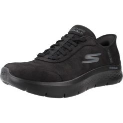 Buty SKECHERS GO WALK FLEX - MALI SLIP-INS Czarny. Czarne trampki i tenisówki damskie Skechers, bez wzorów, z tkaniny, casualowe, bez zapięcia. Za 403.97 zł.