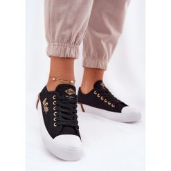 Trampki Materiałowe Damskie Lee Cooper LCW-25-31-3427L Czarne. Czarne trampki i tenisówki damskie bez wzorów, z gumy, bez zapięcia. Za 173.90 zł.