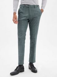 Andrew James Spodnie - Mitch Mężczyźni Modern Fit zielony, 48. Zielone eleganckie spodnie męskie Andrew James, m, bez wzorów. Za 299.95 zł.