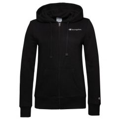 Bluza sportowa damska Champion Hooded Full Zip Sweatshirt. Czarne bluzy sportowe damskie Champion, bez wzorów, z kapturem. Za 277.00 zł.