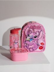 Zestaw: plecak, bidon i lunchbox Lilo & Stitch 3 pack - wielobarwny. Torby i plecaki dziecięce Sinsay. Za 29.99 zł.