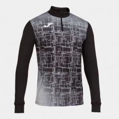Bluza do biegania męska Joma Elite VIII. Czarne bluzy męskie Joma, m, bez wzorów, bez kaptura. W wyprzedaży za 132.00 zł.
