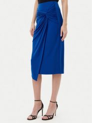 Rinascimento Spódnica midi CFC0123489003 Niebieski Regular Fit. Niebieskie spódnice damskie Rinascimento, s, bez wzorów, z syntetyku, midi. Za 219.99 zł.