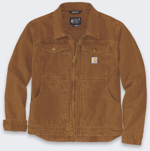 Kurtka męska Carhartt Kurtka Carhartt Rugged Flex Duck Berwick Brown. Brązowe kurtki męskie Carhartt, m, bez wzorów, bez kaptura. Za 446.49 zł.